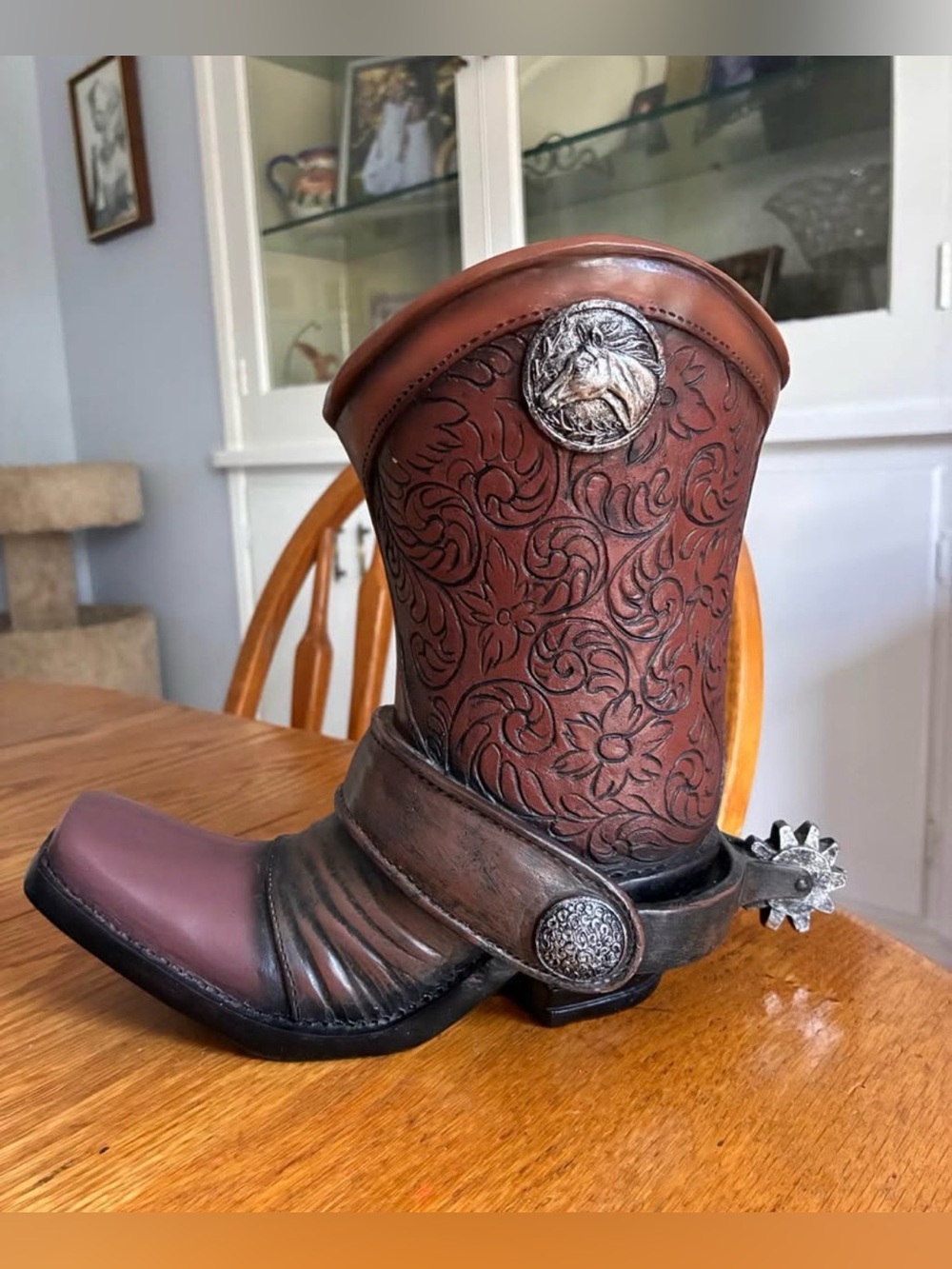 Cowboy Western Book Planter/Vase/Sculpture